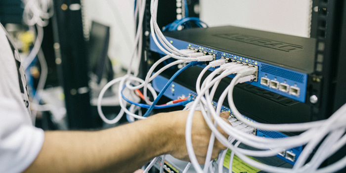 Photo of a field engineer in Macon County's IT Department